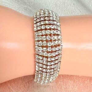 Dazzling Silver Rhinestone Bracelet